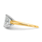 14k Two-tone 3 Ct. Lab Grown Diamond VS/SI+ G+ Princess Solitare Engagement Ring