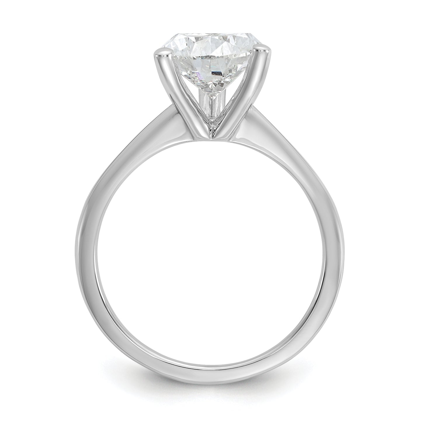 14k White Gold 3 Ct. Certified Lab Grown Diamond VS/SI+ G+ Pear Solitare Engagement Ring