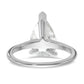 14k White Gold 3 Ct. Lab Grown Diamond VS/SI+ G+ Pear Solitare Engagement Ring