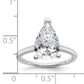 14k White Gold 3 Ct. Certified Lab Grown Diamond VS/SI+ G+ Pear Solitare Engagement Ring