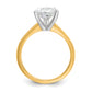 14k Two-tone 3 Ct. Lab Grown Diamond VS/SI+ G+ Pear Solitare Engagement Ring