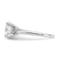 14k White Gold 3 Ct. Lab Grown Diamond VS/SI+ G+ Round Solitaire Engagement Ring