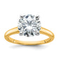 14k Two-tone 3 Ct. Lab Grown Diamond VS/SI+ G+ Round Solitaire Engagement Ring