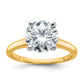 14k Two-tone 3 Ct. Certified Lab Grown Diamond VS/SI+ G+ Round Solitaire Engagement Ring