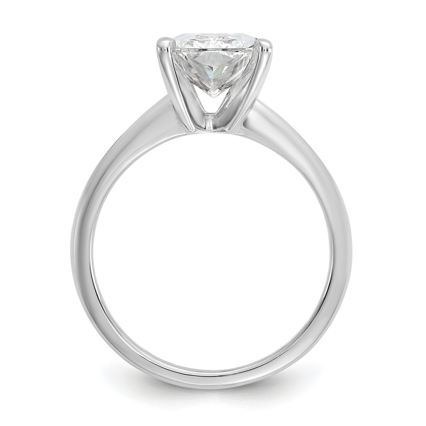 14k White Gold 3 Ct. Certified Lab Grown Diamond VS/SI+ G+ Radiant Solitaire Engagement Ring