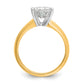 14k Two-Tone 3 Ct. Certified Lab Grown Diamond VS/SI+ G+ Radiant Solitaire Engagement Ring