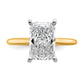 14k Two-Tone 3 Ct. Certified Lab Grown Diamond VS/SI+ G+ Radiant Solitaire Engagement Ring