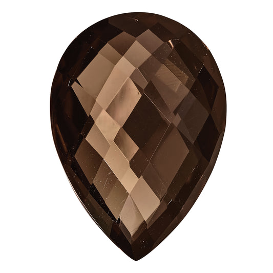 Gemstone Smoky Quartz Aa Quality 16X12mm Pear Briolette