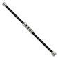 Stainless Steel Chisel Brushed Braided Black Leather 8.5 Inch Bracelet