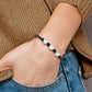 Stainless Steel Chisel Polished Hearts Black Braided Leather And Rubber 7.5 Inch Bracelet