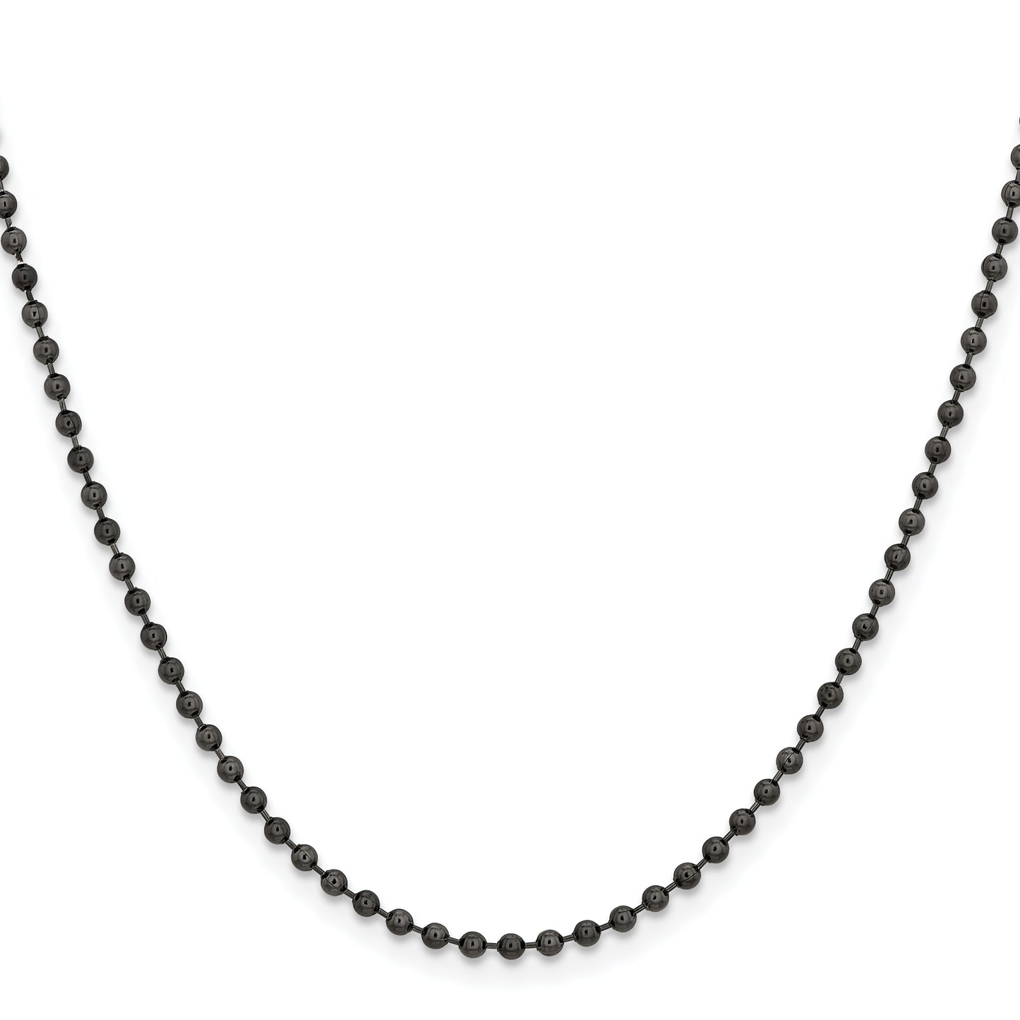 Stainless Steel Chisel Antiqued 2.4mm 18 Inch Beaded Ball Chain