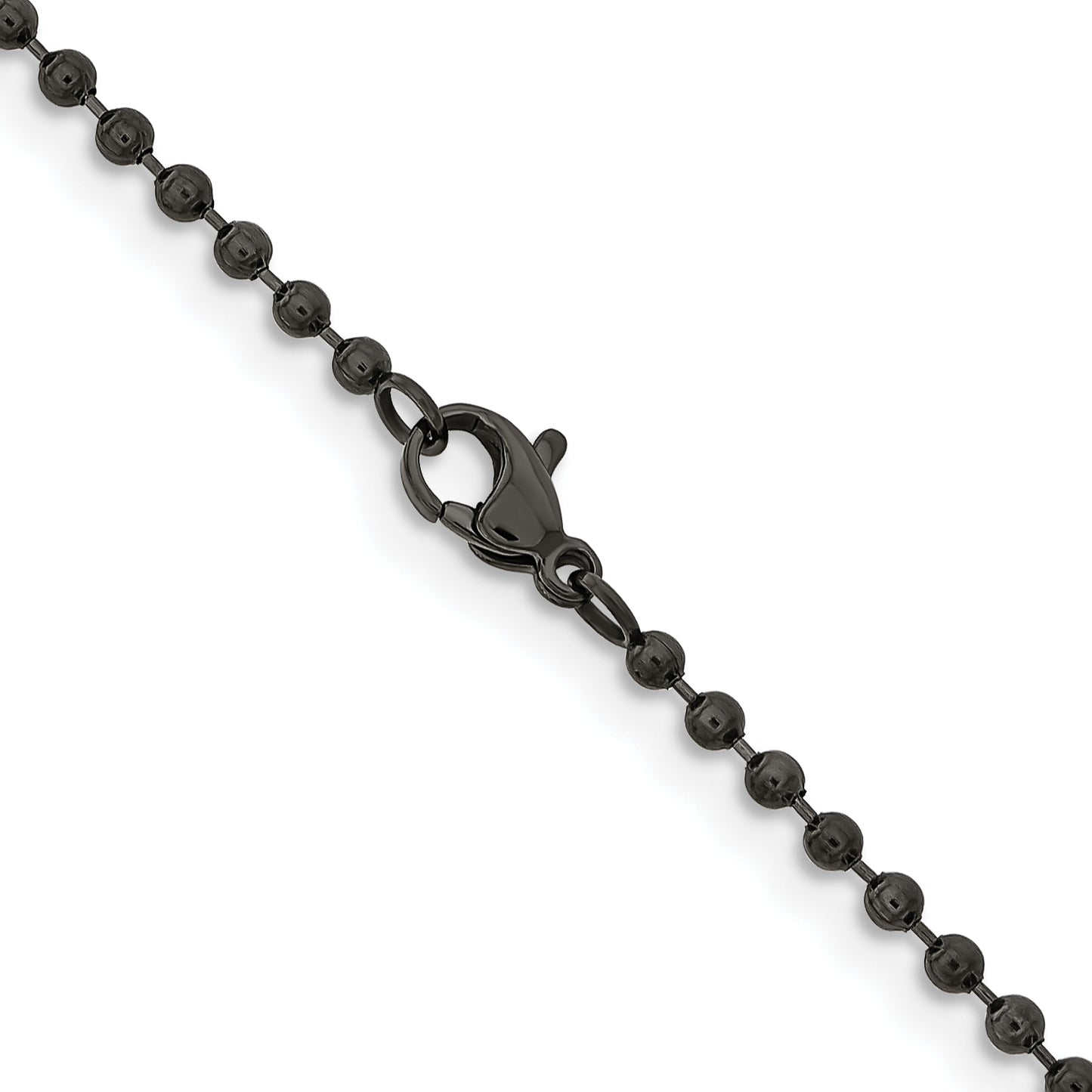 Stainless Steel Chisel Antiqued 2.4mm 18 Inch Beaded Ball Chain