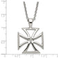 Stainless Steel Polished Cross Pendant Necklace