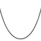 Stainless Steel Chisel Oxidized 18 Inch Cable Chain