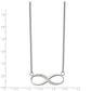 Stainless Steel Chisel Polished Infinity Symbol With Cz On A 20 Inch Cable Chain Necklace