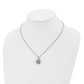 Stainless Steel Chisel Polished Cz Heart Lock And Key 2-Piece Moveable Pendant On An 18 Inch Cable Chain Necklace