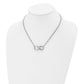 Stainless Steel Chisel Polished Infinity Symbol On An 18 Inch 2-Strand Cable Chain Necklace