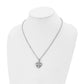 Stainless Steel Chisel Brushed And Polished Cross Shield Pendant On A 20 Inch Cable Chain Necklace