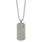 Stainless Steel Chisel Antiqued Brushed And Textured Live/Dream/Believe Dog Tag On A 24 Inch Ball Chain Necklace