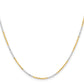 Brass/White Chisel Two-Tone Brass 1.5mm 16 Inch Ball Chain