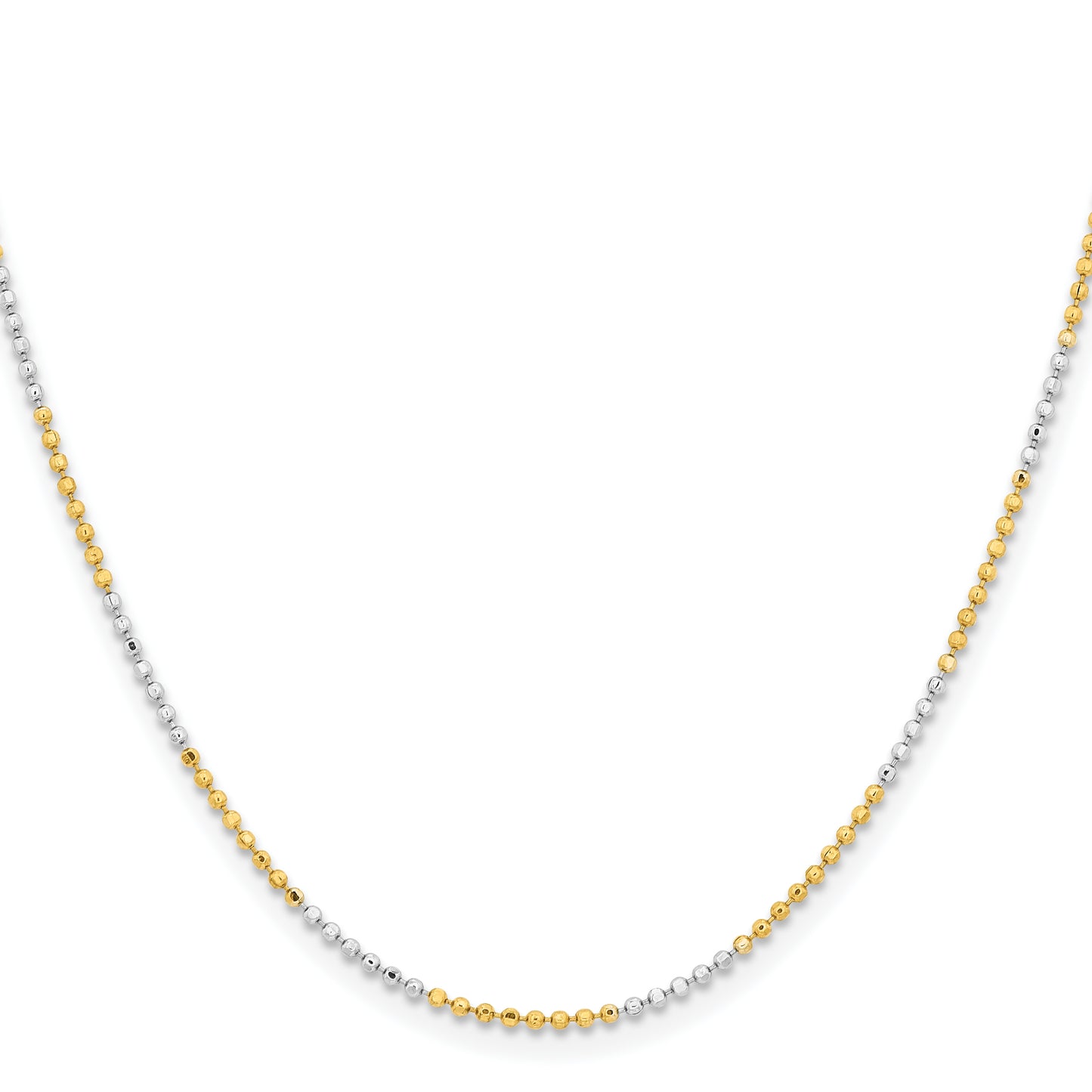 Brass/White Chisel Two-Tone Brass 1.5mm 20 Inch Ball Chain