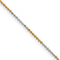 Brass/White Chisel Two-Tone Brass 1.5mm 16 Inch Ball Chain