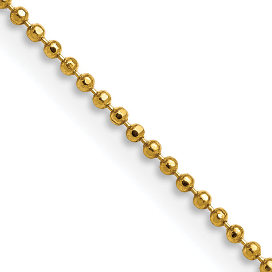 Brass/White Chisel Gold-Tone Brass 1.50mm Plated 16 Inch Ball Chain