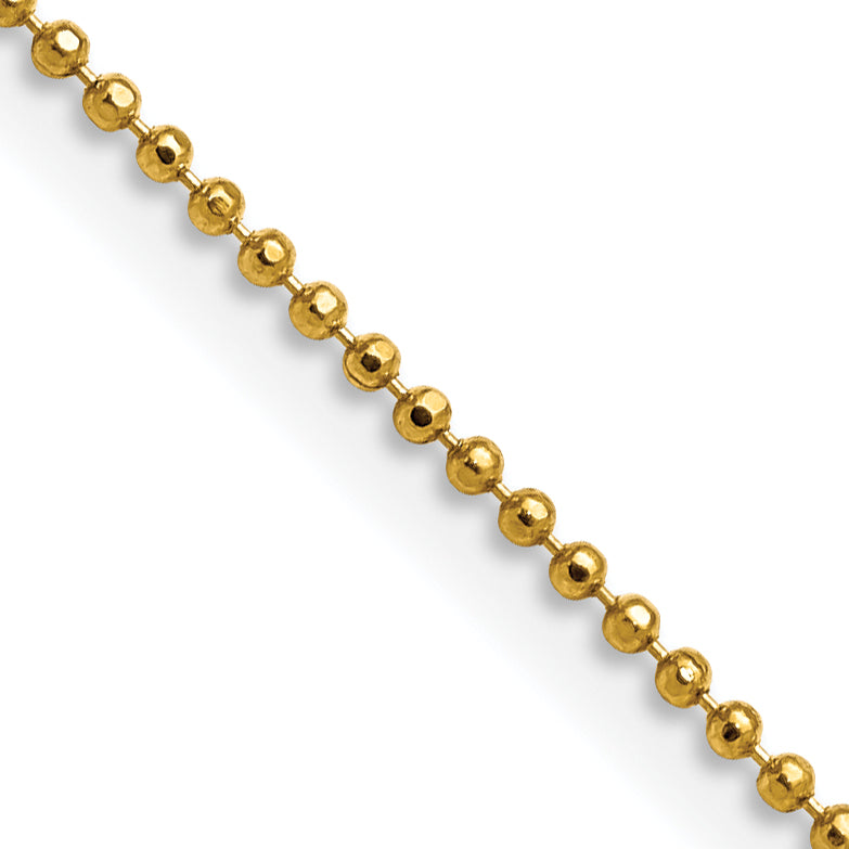 Brass/White Chisel Gold-Tone Brass 1.50mm Plated 24 Inch Ball Chain