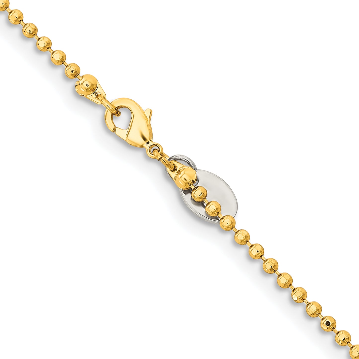 Brass/White Chisel Gold-Tone Brass 2.00mm Plated 16 Inch Ball Chain