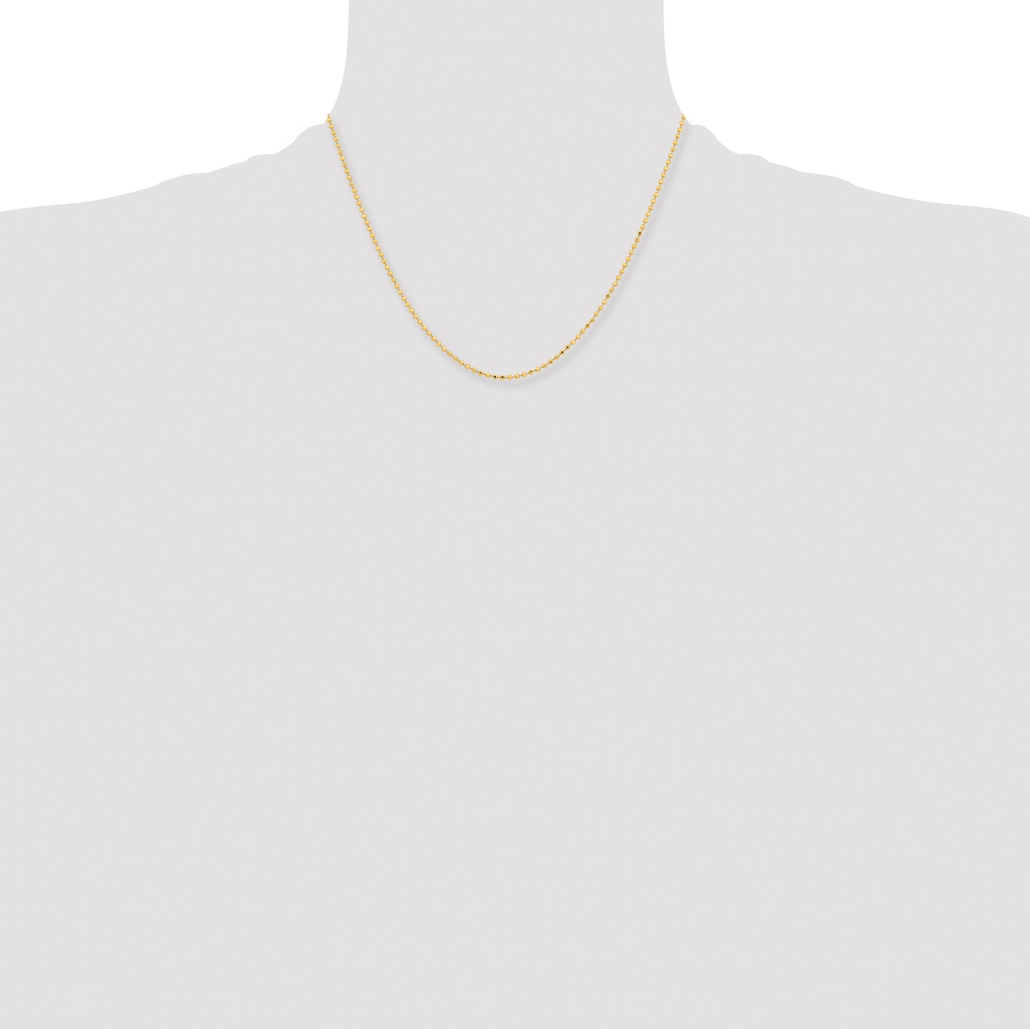 Brass/White Chisel Gold-Tone Brass 2.00mm Plated 18 Inch Ball Chain