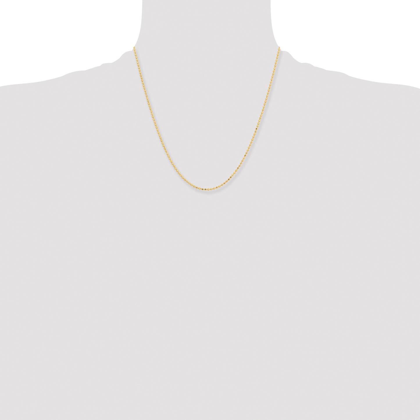 Brass/White Chisel Gold-Tone Brass 2.00mm Plated 20 Inch Ball Chain