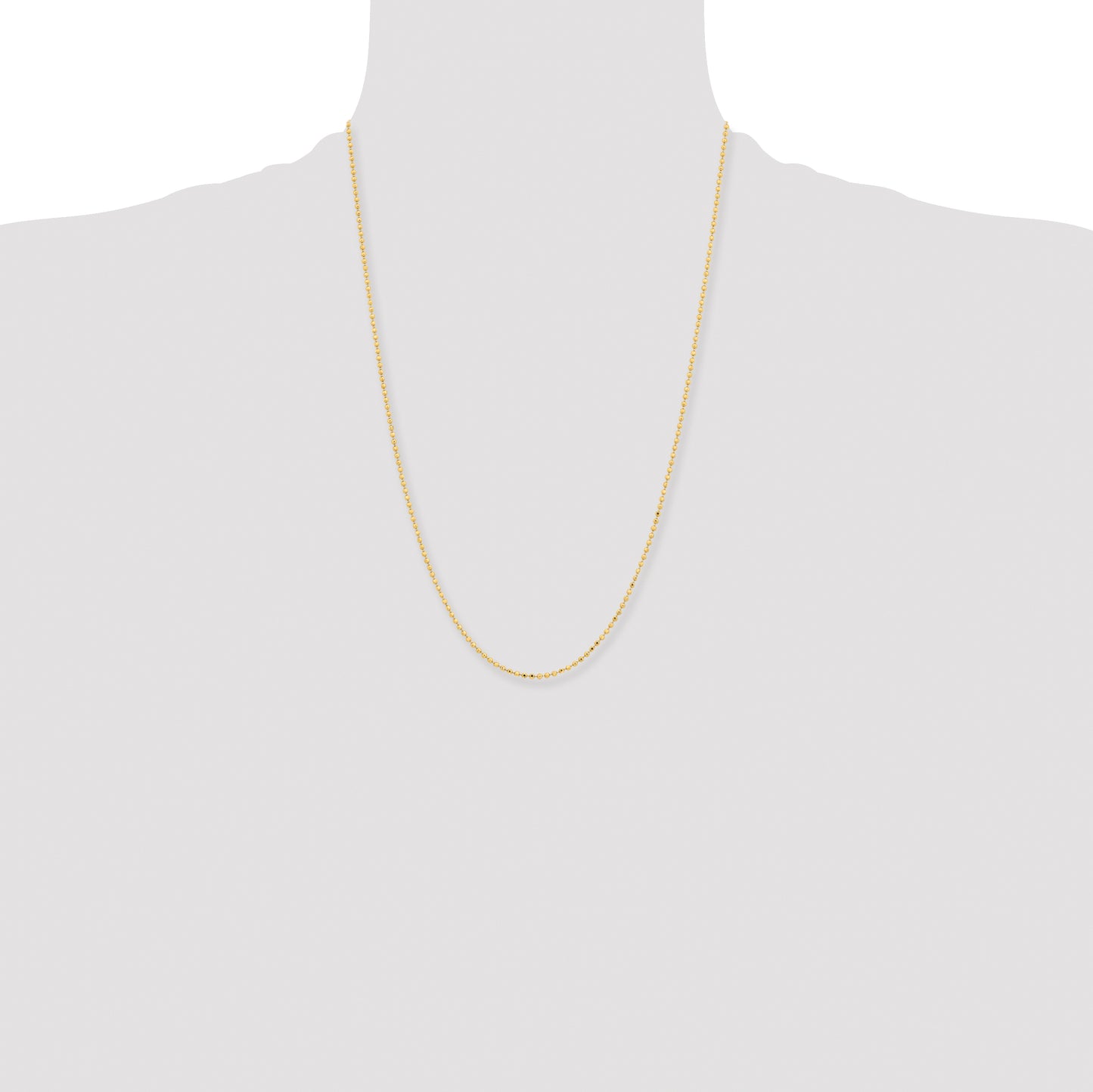 Brass/White Chisel Gold-Tone Brass 2.00mm Plated 24 Inch Ball Chain