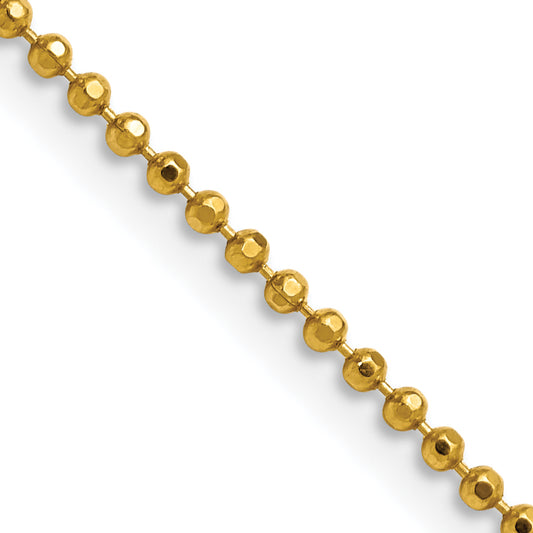 Brass/White Chisel Gold-Tone Brass 2.00mm Plated 16 Inch Ball Chain