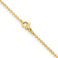 Stainless Steel Chisel Polished Yellow Ip-Plated 2mm 18 Inch Ball Chain