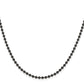 Stainless Steel Chisel Polished Black Ip-Plated 3mm 20 Inch Ball Chain