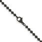 Stainless Steel Chisel Polished Black Ip-Plated 3mm 22 Inch Ball Chain