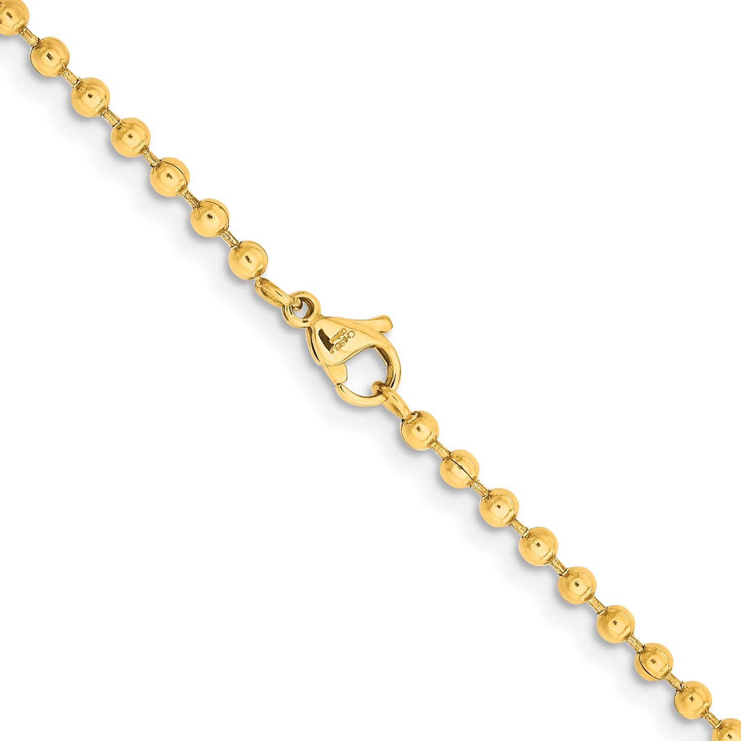 Stainless Steel Chisel Polished Yellow Ip-Plated 3mm 20 Inch Ball Chain