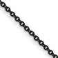 Stainless Steel Chisel Polished Black Ip-Plated 2.3mm 18 Inch Cable Chain