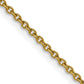 Stainless Steel Chisel Polished Yellow Ip-Plated 2.3mm 18 Inch Cable Chain