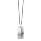 Stainless Steel Chisel Brushed Pendant On A 22 Inch Cable Chain Necklace