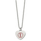 Stainless Steel Chisel Polished With Red Enamel Heart Medical Id Pendant On A 22 Inch Ball Chain Necklace