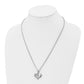 Stainless Steel Chisel Polished Rose Ip-Plated 2 Piece Heart Pendant On A 22 Inch Cable Chain Necklace