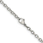 Stainless Steel Chisel Polished 3.2mm 18 Inch Cable Chain