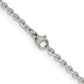 Stainless Steel Chisel Polished 2.7mm 18 Inch Cable Chain