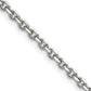 Stainless Steel Chisel Polished 3.4mm 18 Inch Cable Chain