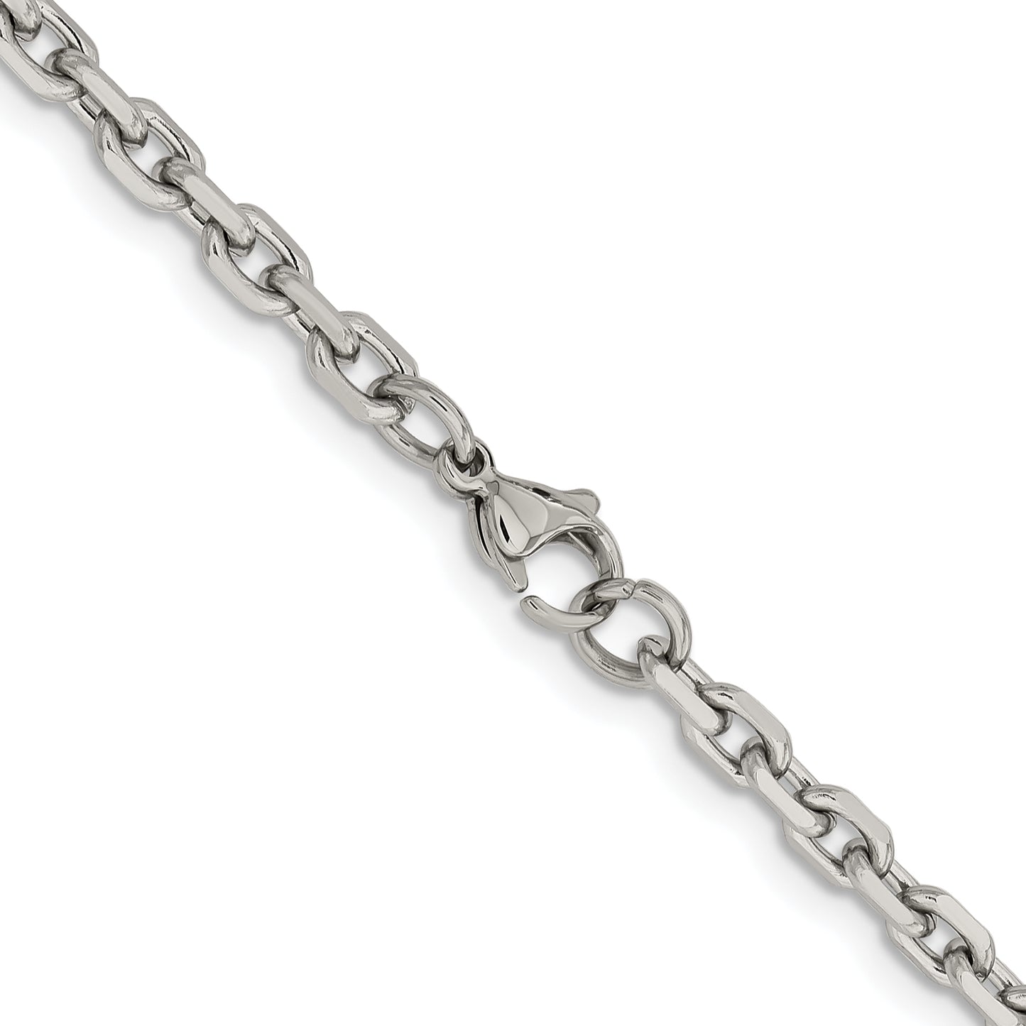 Stainless Steel Chisel Polished 5.3mm 20 Inch Cable Chain