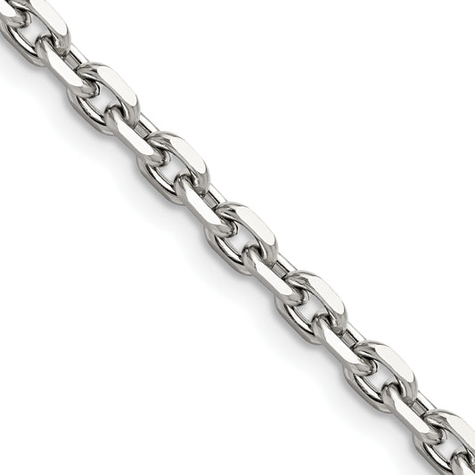 Stainless Steel Chisel Polished 5.3mm 20 Inch Cable Chain