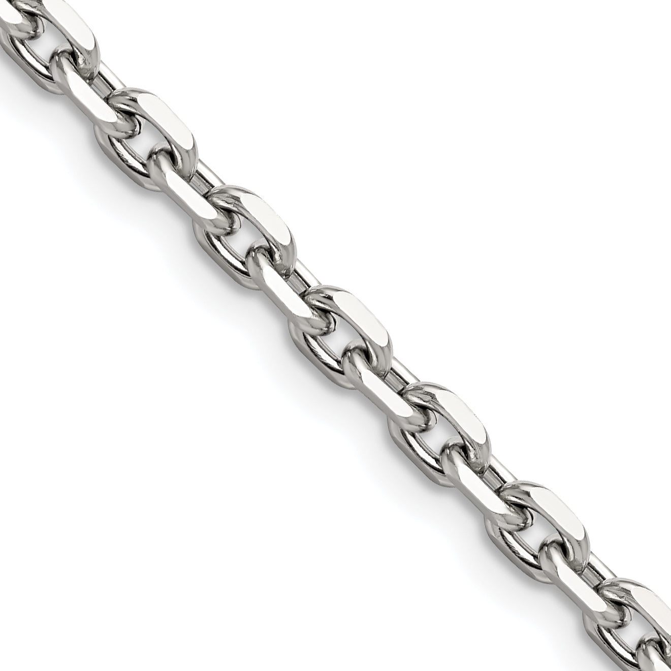 Stainless Steel Chisel Polished 5.3mm 22 Inch Cable Chain