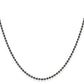 Stainless Steel Chisel Polished Black Ip-Plated 2mm 24 Inch Ball Chain