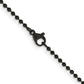 Stainless Steel Chisel Polished Black Ip-Plated 2mm 18 Inch Ball Chain